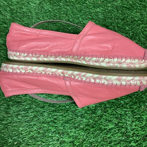 COACH Casey Leather Espadrilles in Bright Coral (Salmon/Pink) 8B - Picture 9 of 14